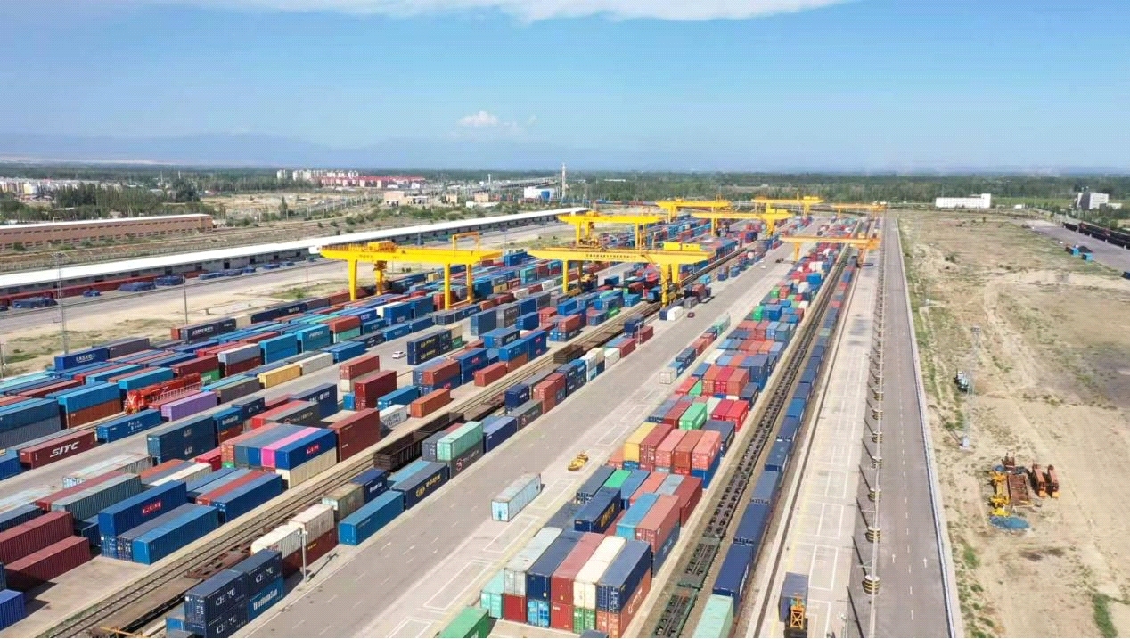 Photo shows the Horgos railway port. (Photo/Yong Chengfan)