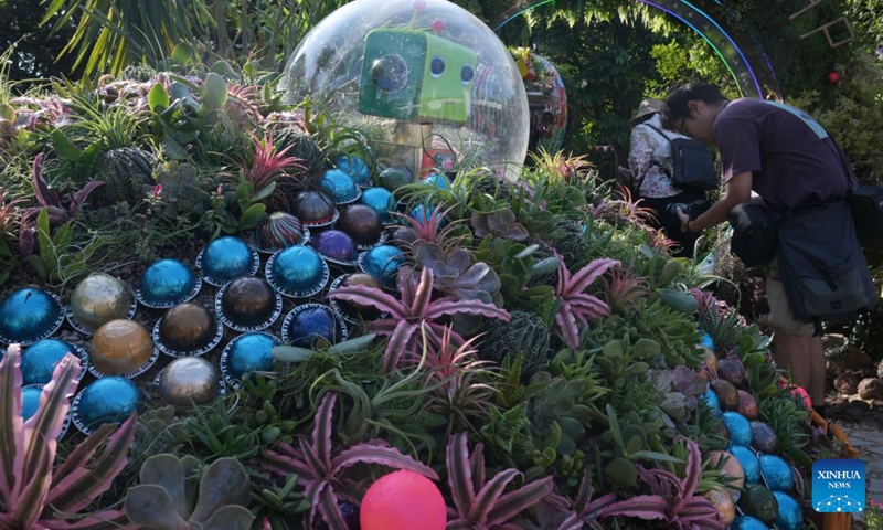 People visit the 10th Singapore Garden Festival at Gardens by the Bay in Singapore on July 4, 2026. (Xinhua/Then Chih Wey)