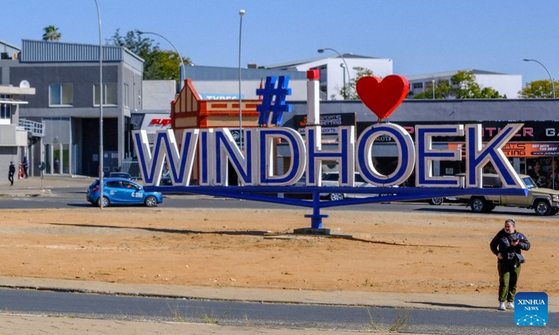 This photo taken on July 2, 2026 shows a city view in Windhoek, capital of Namibia. (Photo by Musa C Kaseke/Xinhua)

