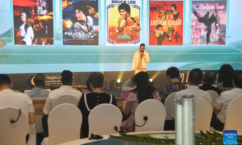 A guest speaks at a themed dialogue with China's eastern city of Ningbo during the cultural exchange event Encounter and Enlighten in Colombo, Sri Lanka, July 4, 2026. The cultural exchange event Encounter and Enlighten recently arrived in Colombo, Sri Lanka, featuring a themed dialogue with China's eastern city of Ningbo.(Photo by Ajith Perera/Xinhua)