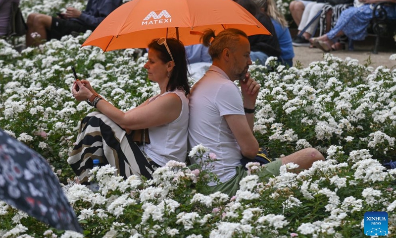 People enjoy an open-air Chopin concert at the Royal Lazienki Park in Warsaw, Poland, July 5, 2026.
The 67th season of Chopin Concerts kicked off here on Sunday, and will last to Sept. 27. (Photo by Aleksy Witwicki/Xinhua)