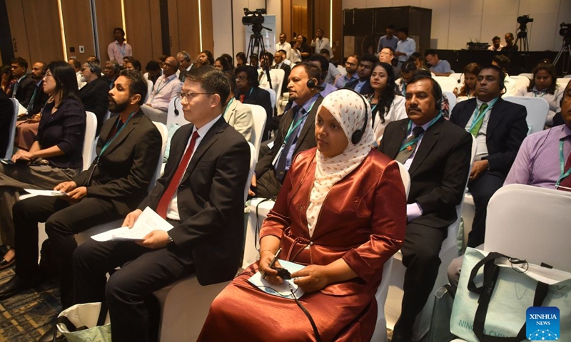 Guests attend the cultural exchange event Encounter and Enlighten in Colombo, Sri Lanka, July 4, 2026. The cultural exchange event Encounter and Enlighten recently arrived in Colombo, Sri Lanka, featuring a themed dialogue with China's eastern city of Ningbo.(Photo by Ajith Perera/Xinhua)