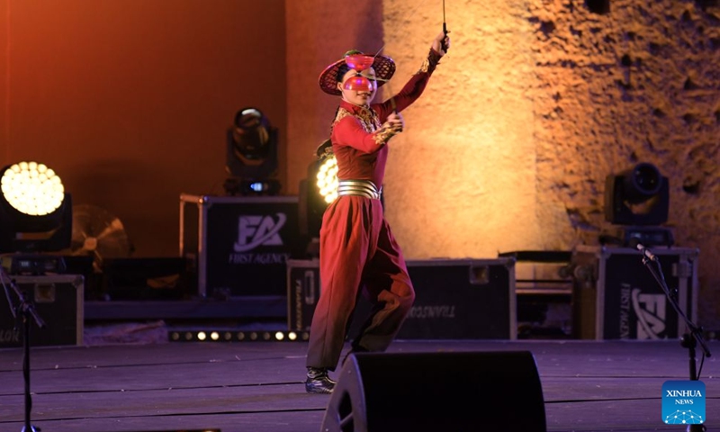 A Chinese artist performs during the 55th National Festival of Popular Arts in Marrakech, Morocco, July 4, 2026.
Held from July 2 to 6, the festival brought together folk art troupes from around the world, serving as an important platform for multicultural exchange and dialogue. China's Fujian Province sent an artistic delegation to the event, showcasing traditional Chinese folk arts. (Photo by Aissa/Xinhua)