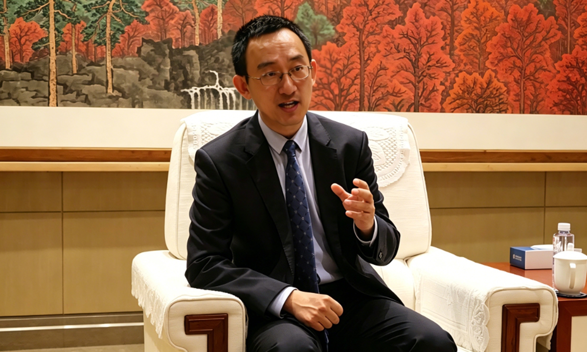 Pan Jingyu, director of the China-SCO Countries AI Application Cooperation Center, during an exclusive interview with the Global Times in Beijing on July 2, 2026. Photo: Lin Xiaoyi/GT