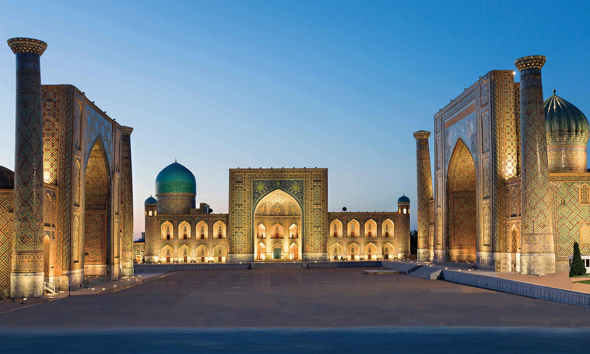 Titled Samarkand: The Millennium-Old City at the Heart of Central Asia, the exhibition features 26 exquisite photographs of Samarkand's renowned historical sites, architecture, and distinctive artworks