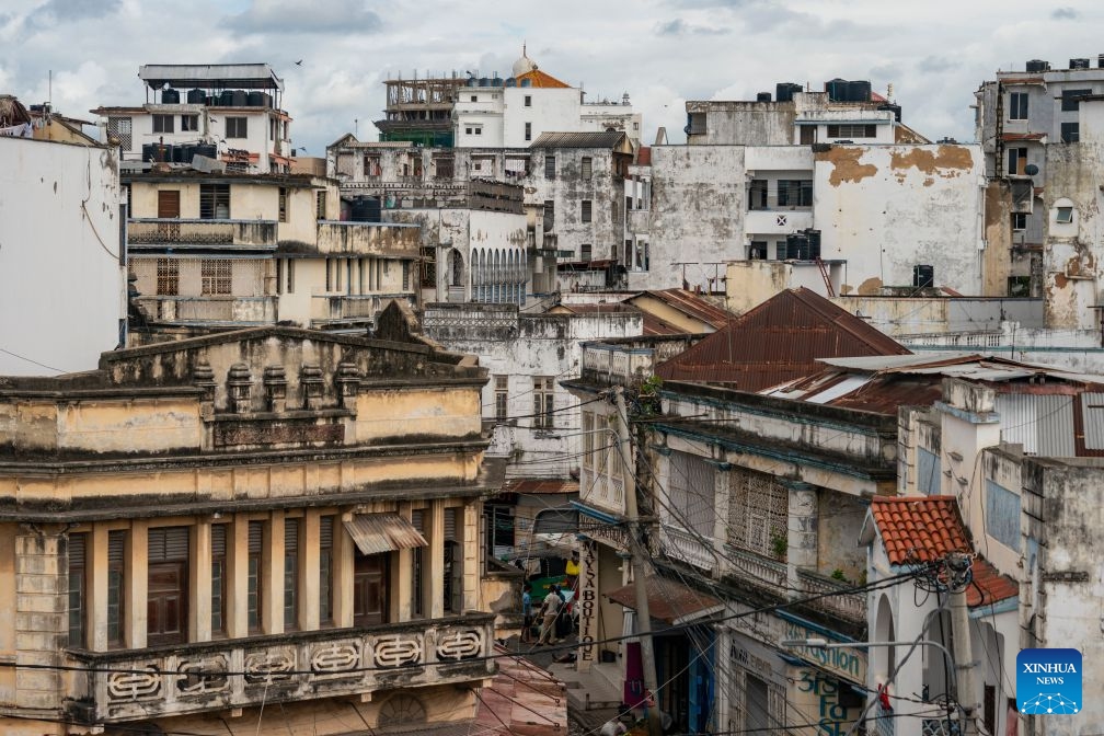 This photo taken on July 7, 2026 shows a view of the Old Town of Mombasa, Kenya. The Old Town of Mombasa, located on the southeastern side of Mombasa Island in Kenya, was once home to Swahili, Arab, Portuguese and other communities. As one of the best-preserved historic Swahili districts in East Africa, it remains an important center for preserving and showcasing Swahili culture. Rich in multicultural heritage and historical landmarks, the Old Town is also one of Kenya's major tourist destinations. (Photo: Xinhua)