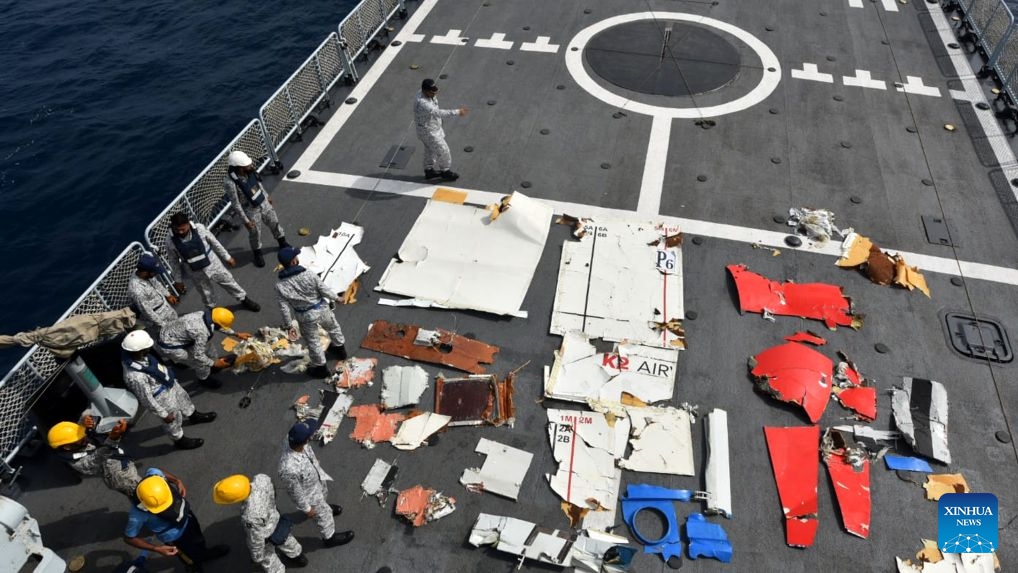 Photo released by Pakistan Navy on July 8, 2026 shows the wreckage of a missing K2 Airways cargo Boeing 737 aircraft on a naval ship after being recovered from deep sea near Ormara town, Pakistan. Pakistan's Navy on Wednesday located the wreckage of a missing K2 Airways cargo Boeing 737 aircraft in the Arabian Sea after a 12-hour search and rescue operation, the Pakistan Airports Authority (PAA) said in a statement. The wreckage was found about 53 nautical miles south of Ormara, a coastal town in Gwadar district of the country's southwestern Balochistan province, the statement said. (Photo: Xinhua)
