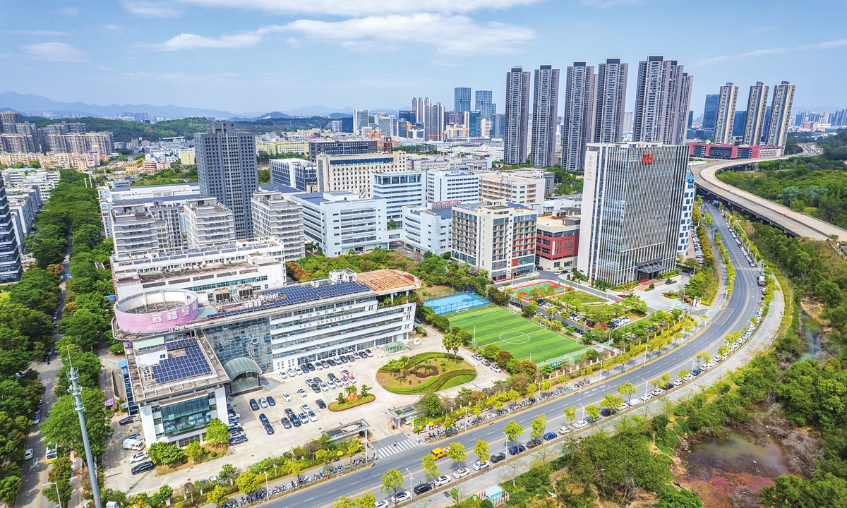 A vew of Baolong Science and Technology City in Shenzhen in South China's Guangdong Province, on March 16, 2026. Photo: VCG