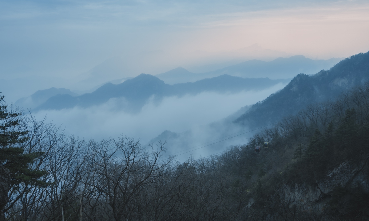 Scenery of Laojun Mountain scenic spot in Luoyang, Central China's Henan Province Photo: VCG