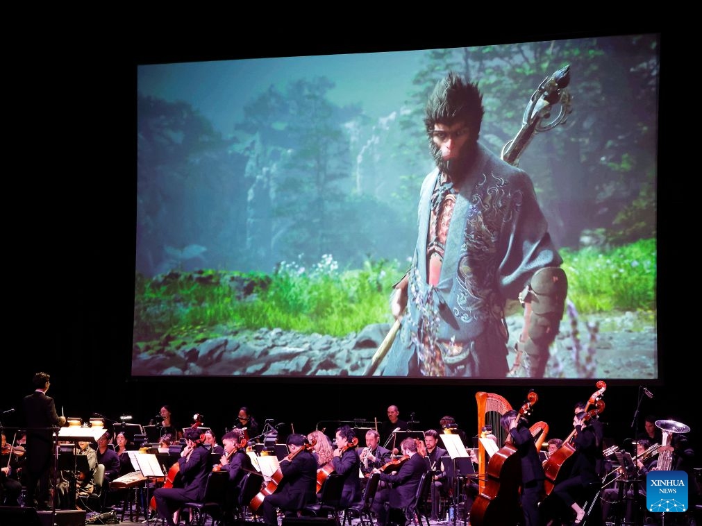 The Black Myth: Wukong concert is held at the Peacock Theater in downtown Los Angeles, California, the United States on July 7, 2026.

Music from the internationally acclaimed Chinese video game Black Myth: Wukong filled the Peacock Theater in downtown Los Angeles on Tuesday night, drawing thousands of fans to experience the unique fusion of Chinese mythology and Eastern aesthetics. (Photo by Qiu Chen/Xinhua)