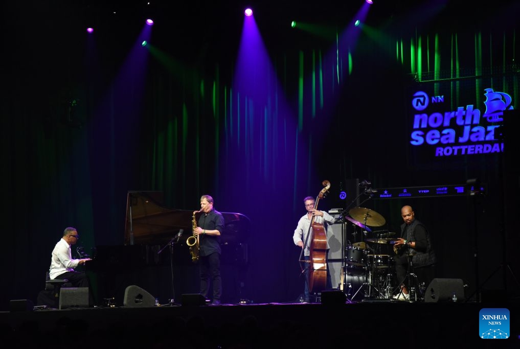 A jazz band performs during the opening day of the 50th North Sea Jazz Festival in Rotterdam, the Netherlands on July 10, 2026. (Photo: Xinhua)