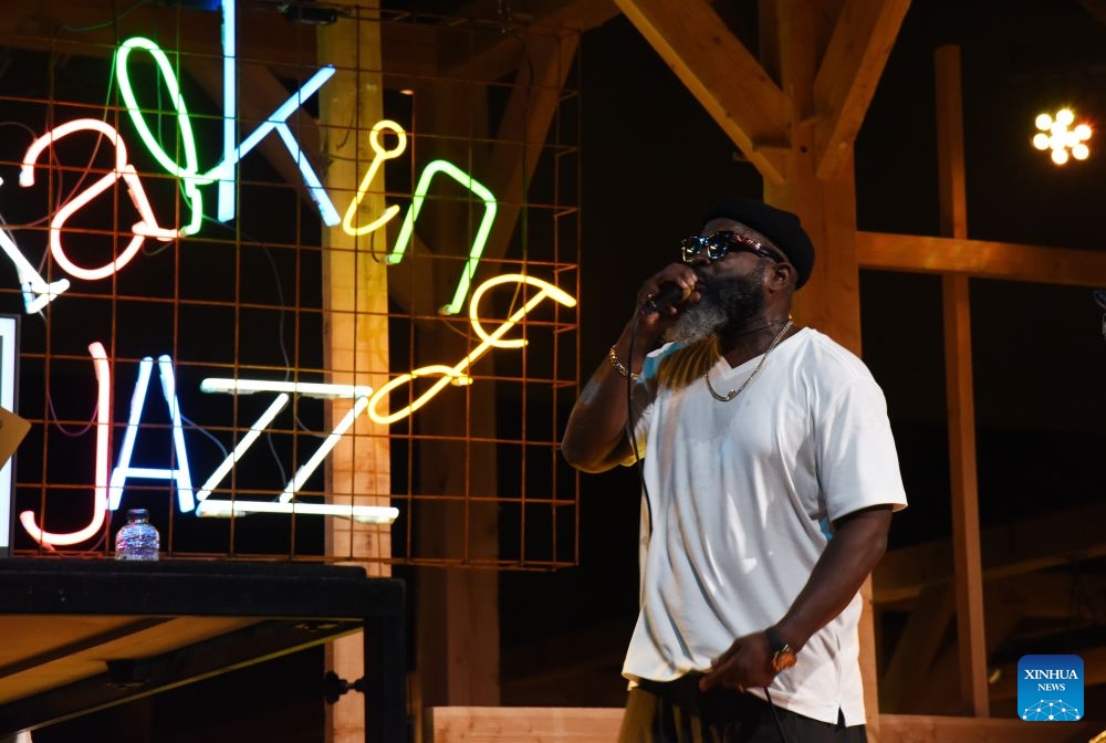A singer performs during the opening day of the 50th North Sea Jazz Festival in Rotterdam, the Netherlands on July 10, 2026. (Photo: Xinhua)