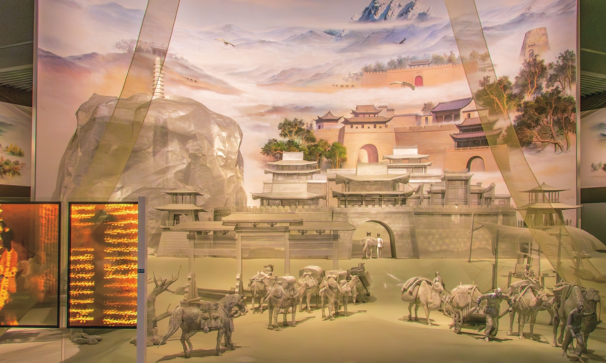 An Ancient Silk Road-themed display at Xinjiang's Urumqi Museum. Photos: VCG