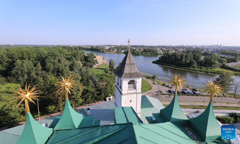 This photo taken on July 10, 2026 shows a view in Yaroslavskaya Oblast, Russia. Russia's Golden Ring is a cultural and tourism route surrounding the capital of Moscow, which brings the history and culture, architectural art, folk customs and natural scenery of Russia to its viewers. (Photo: Xinhua)