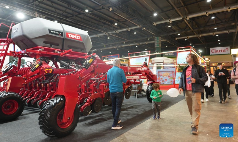 People visit the Livestock, Agriculture and Industry Exhibition in Buenos Aires, Argentina, July 17, 2026. The exhibition is held here from July 16 to 26. (Photo: Xinhua)