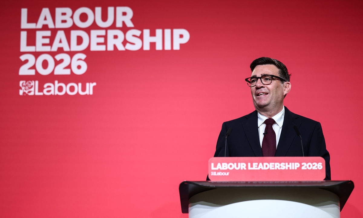Andy Burnham speaks after being confirmed as the Labour Party's new leader and the UK's next prime minister in central London, UK, on July 17, 2026. Photo: VCG