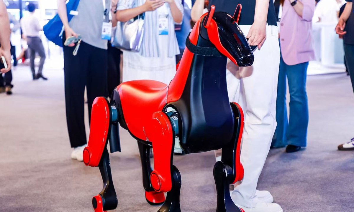 globaltimes.cn - Zhang Weilan in Shanghai - Quadruped robots shine at WAIC in Shanghai as human-machine collaboration enters new phase