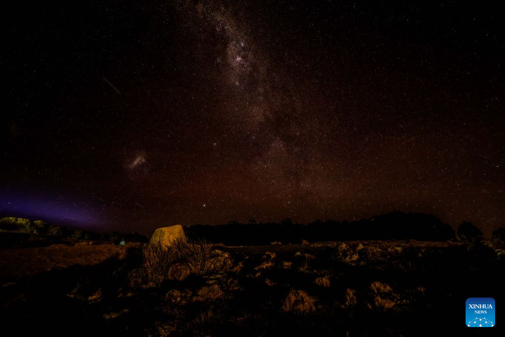 This photo taken on July 17, 2026 shows the Milky Way seen on the outskirts of Canberra, Australia. (Photo by Chu Chen/Xinhua)