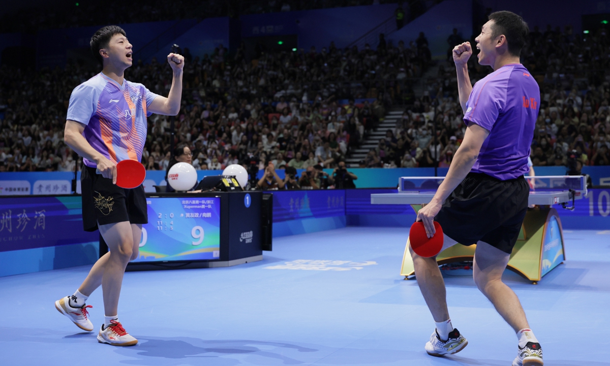 Ma Long (left) and Xu Xin Photo: VCG