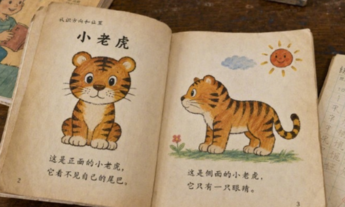 Screenshot of an online picture from Sina Weibo used to explain the Two Tigers nursery-rhyme