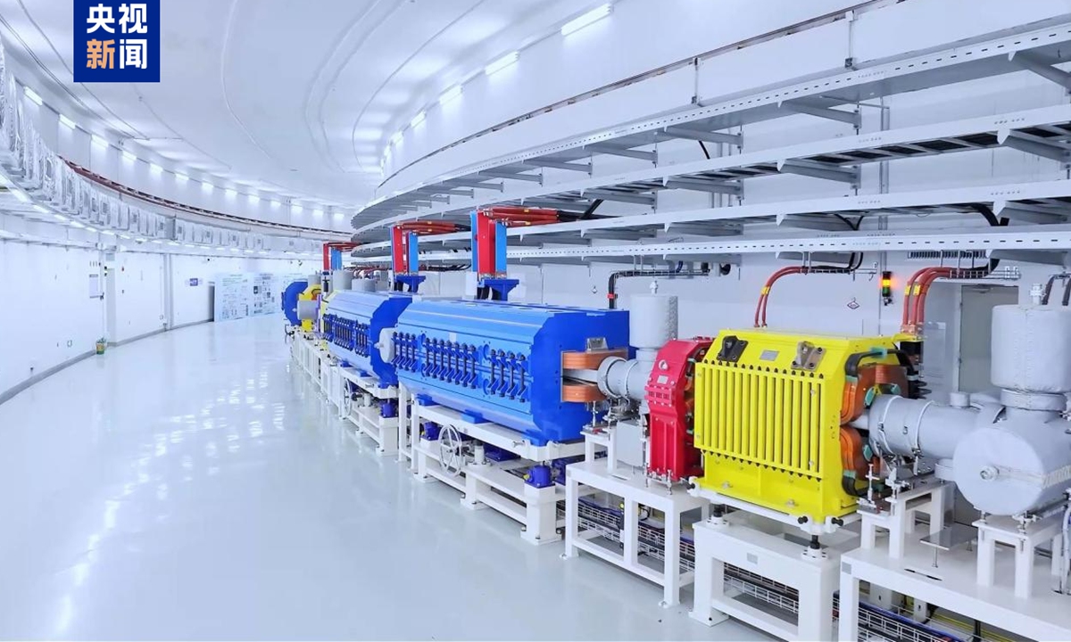 A view of the High Intensity Heavy-ion Accelerator Facility Photo: Screenshot from China Media Group