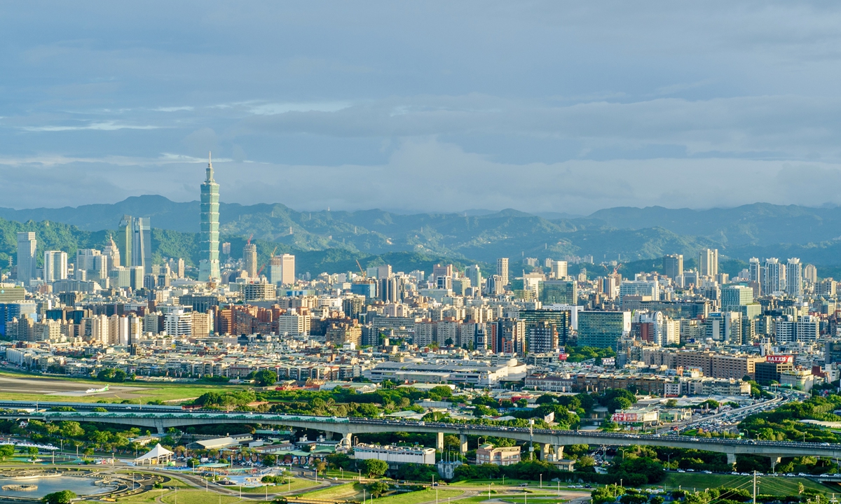 An aerial view of Taipei, Taiwan Province. Photo: VCG