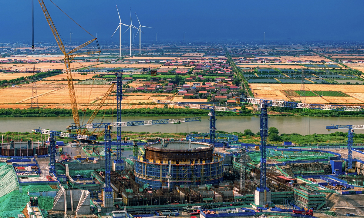 A view of the Xuwei Nuclear Heating and Power Plant under construction in East China's Jiangsu Province Photo: Courtesy of China National Nuclear Corporation (CNNC)