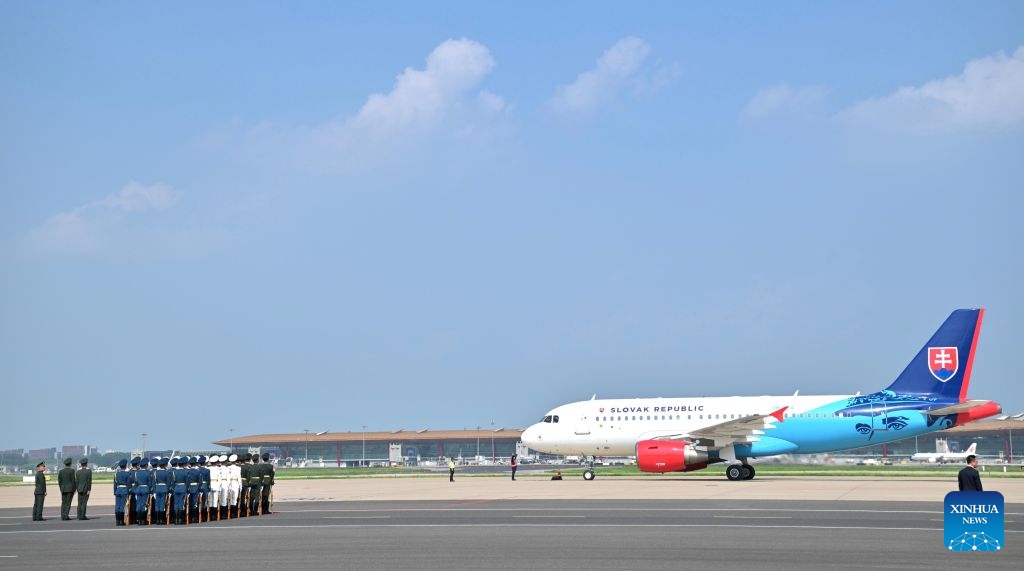 Slovak President Peter Pellegrini arrives in Beijing, capital of China, on July 27, 2026. Pellegrini arrived here on Monday for a three-day state visit to China at the invitation of Chinese President Xi Jinping. (Photo: Xinhua)