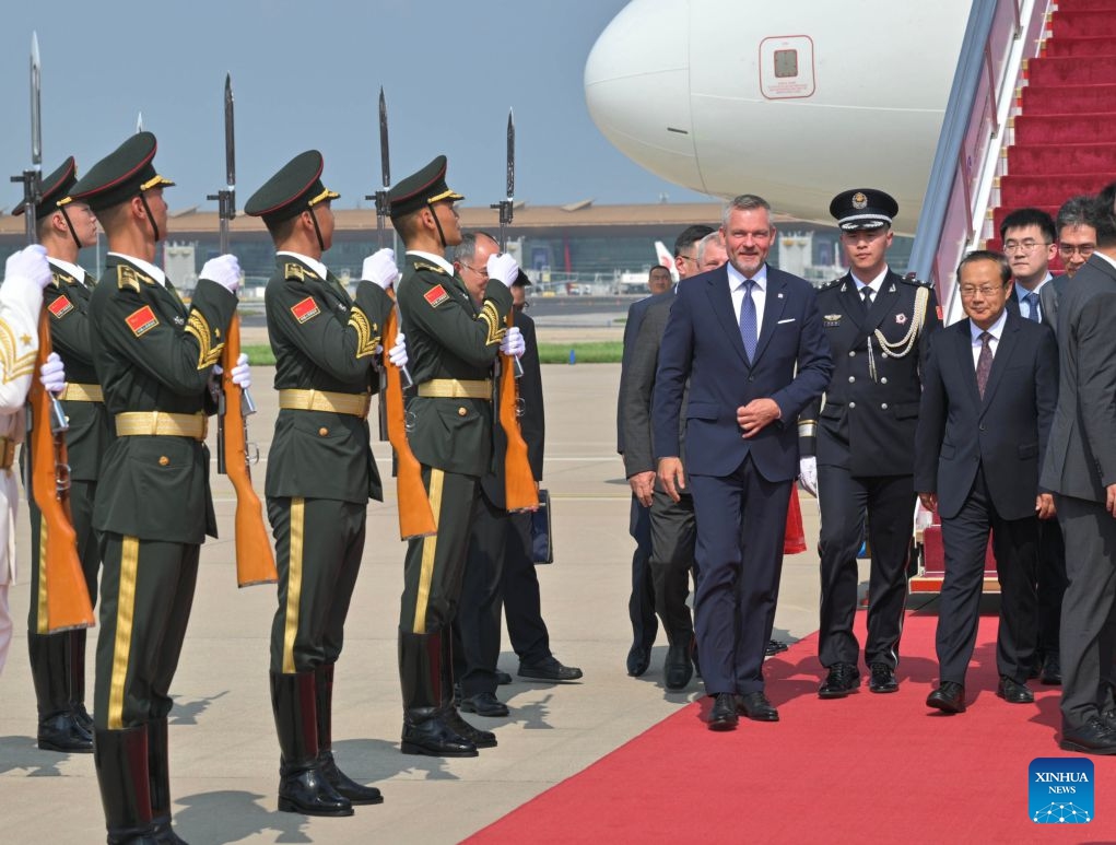 Slovak President Peter Pellegrini arrives in Beijing, capital of China, on July 27, 2026. Pellegrini arrived here on Monday for a three-day state visit to China at the invitation of Chinese President Xi Jinping. (Photo: Xinhua)
