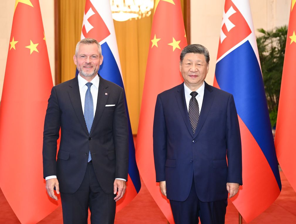Chinese President Xi Jinping holds talks with Slovak President Peter Pellegrini, who is on a state visit to China, at the Great Hall of the People in Beijing, capital of China, July 28, 2026. (Photo: Xinhua)