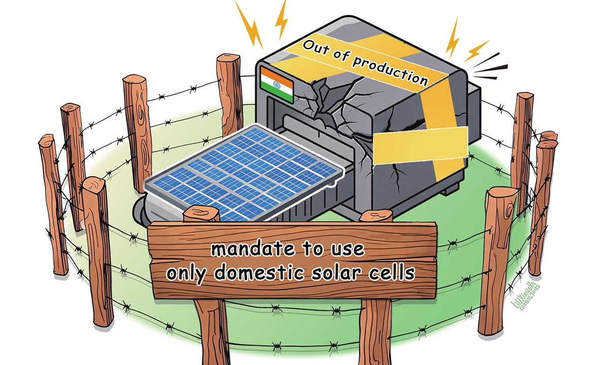 globaltimes.cn - Decoupling ambition meets supply-chain reality: China's role in India's solar squeeze