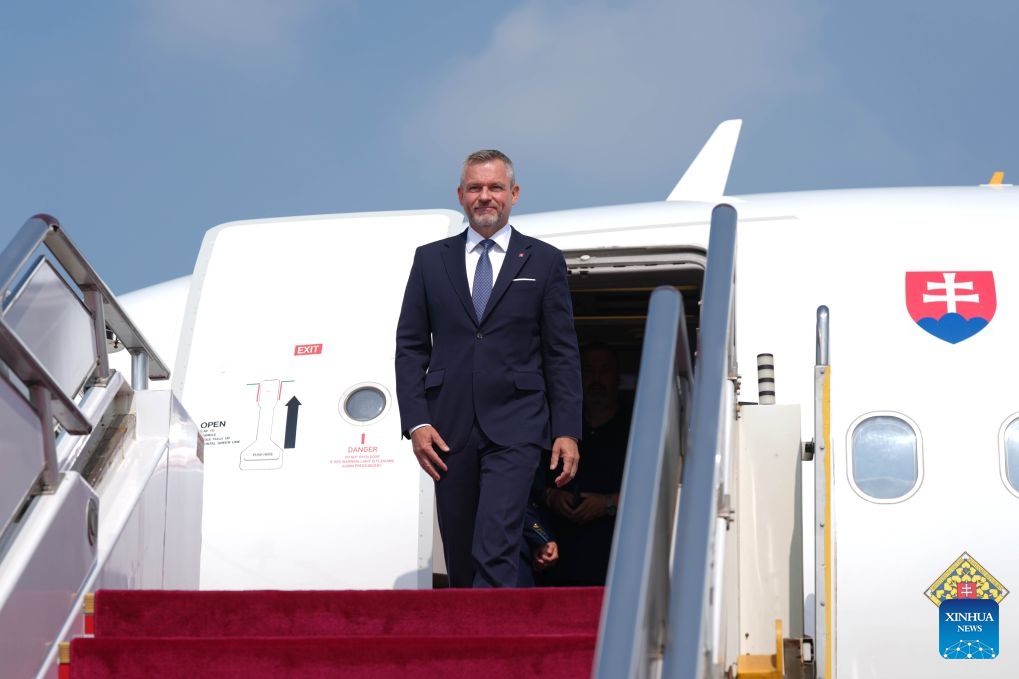 Slovak President Peter Pellegrini arrives in Beijing, capital of China, on July 27, 2026. Pellegrini arrived here on Monday for a three-day state visit to China at the invitation of Chinese President Xi Jinping. (Photo: Xinhua)