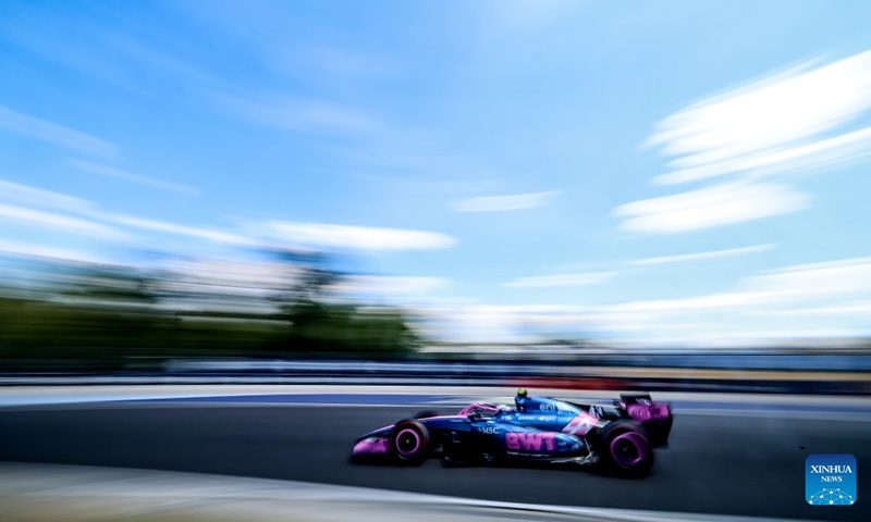 Alpine's Franco Colapinto of Argentina drives during the third free practice session of the Formula One Hungarian Grand Prix at the Hungaroring in Mogyorod, near Budapest, Hungary, July 25, 2026. (Photo by David Balogh/Xinhua)