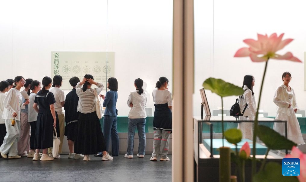 People visit Zhengzhou Museum in Zhengzhou, central China's Henan Province, July 24, 2026. Museums have become popular in hot summer in many regions across China, drawing large crowds seeking both knowledge and coolness. (Photo by Ma Jian/Xinhua)