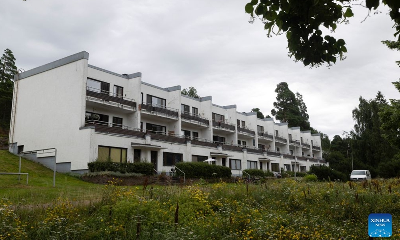 This photo taken on July 23, 2026 shows a view of the Sunila residential area, one of the Aalto Works, in Kotka, Finland. The UNESCO World Heritage Committee has inscribed the Aalto Works, a collection of 13 modern architectural sites across Finland, on the World Heritage List, Finland's Ministry of Education and Culture said in a press release on Sunday.
