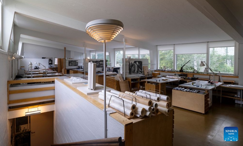This photo taken on July 23, 2026 shows a view inside the Alvar Aalto Atelier, one of the Aalto Works, in Helsinki, Finland. The UNESCO World Heritage Committee has inscribed the Aalto Works, a collection of 13 modern architectural sites across Finland, on the World Heritage List, Finland's Ministry of Education and Culture said in a press release on Sunday.