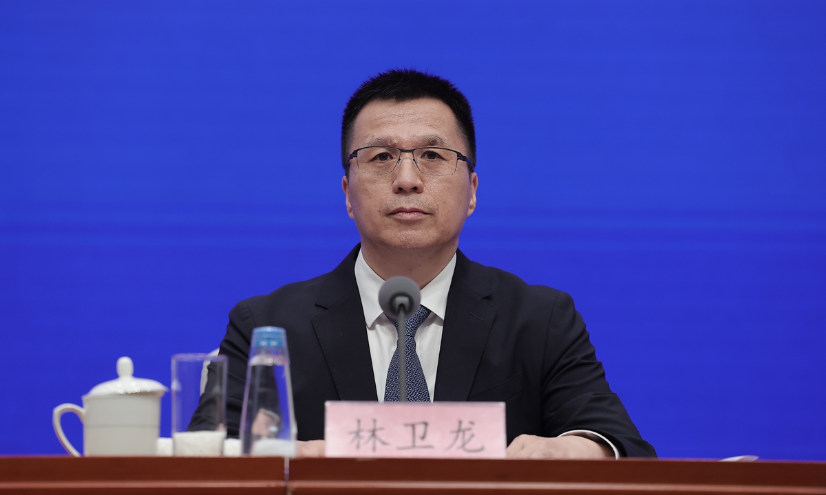 Lin Weilong, director of the Policy Research Office of China's Ministry of Commerce, at a press conference on China's position regarding the so-called 