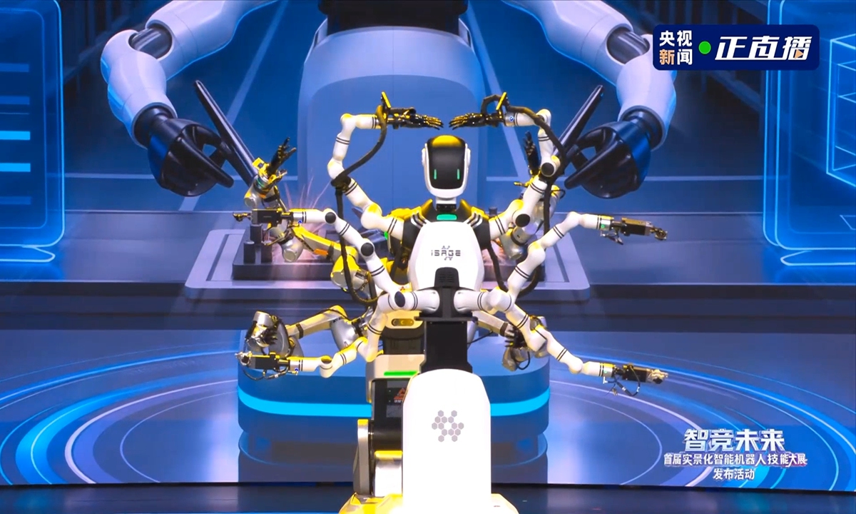 The hexa-armed embodied-intelligence robot MAHAKBOT Photo: Courtesy of iSAGEBOT