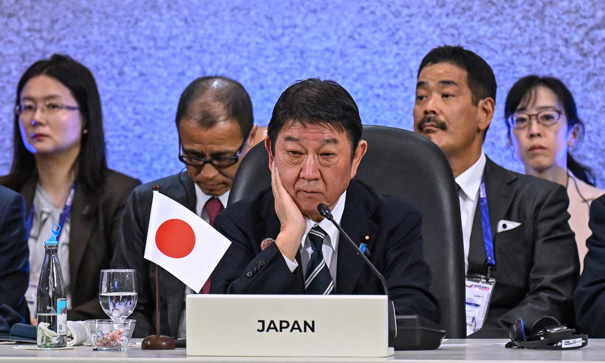 Japan's Foreign Minister Toshimitsu Motegi attends the 27th ASEAN Plus Three Ministers' Meeting in Manila, the Philippines on July 23, 2026. Photo: VCG