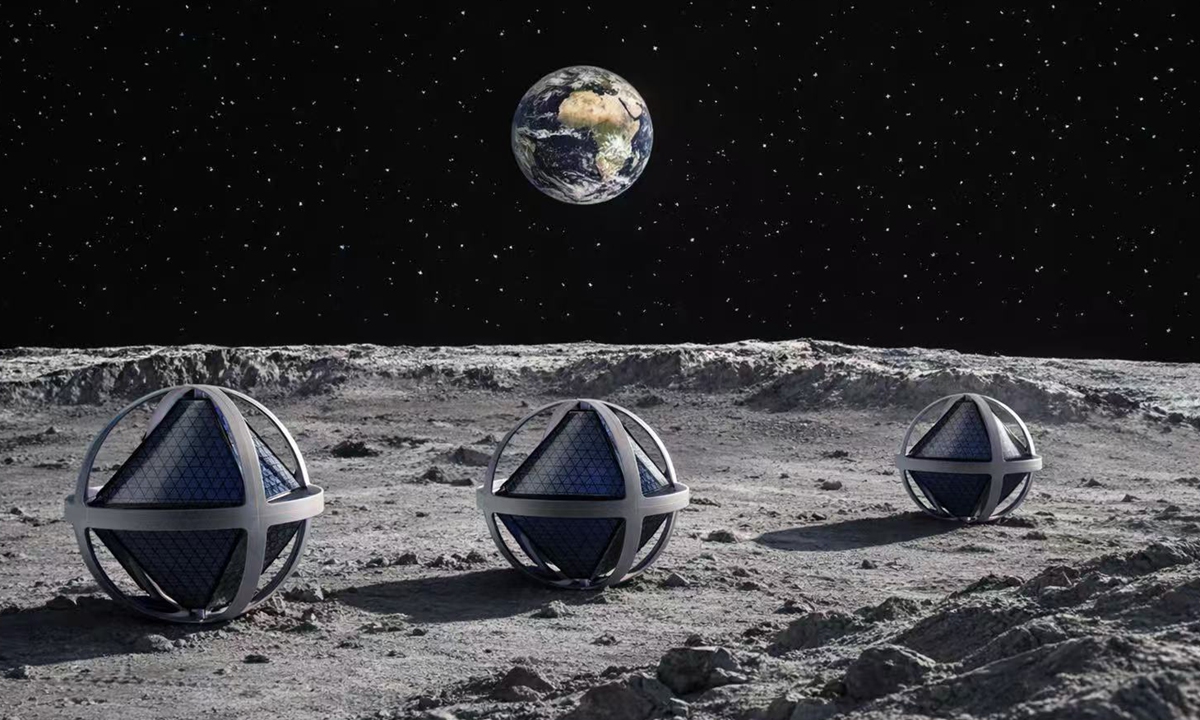 An illustration of the Bounced African Low Lunar Sphere (BALLS), on the lunar surface Photo: Courtesy of Carla Mitchell
