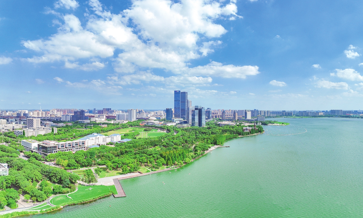 Aerial view of Suzhou Industrial Park in Suzhou, East China's Jiangsu Province, where biomedicine stands as one of the park's signature industries. Photo: VCG