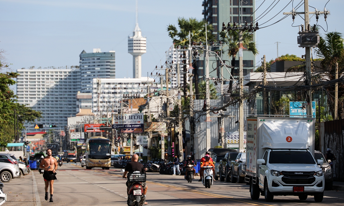 A view of streets in Pattaya, Chonburi Province, Thailand, on July 21, 2026. Photo: VCG