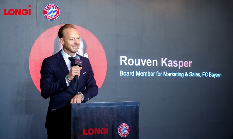 Rouven Kasper speaks during the launch ceremony.