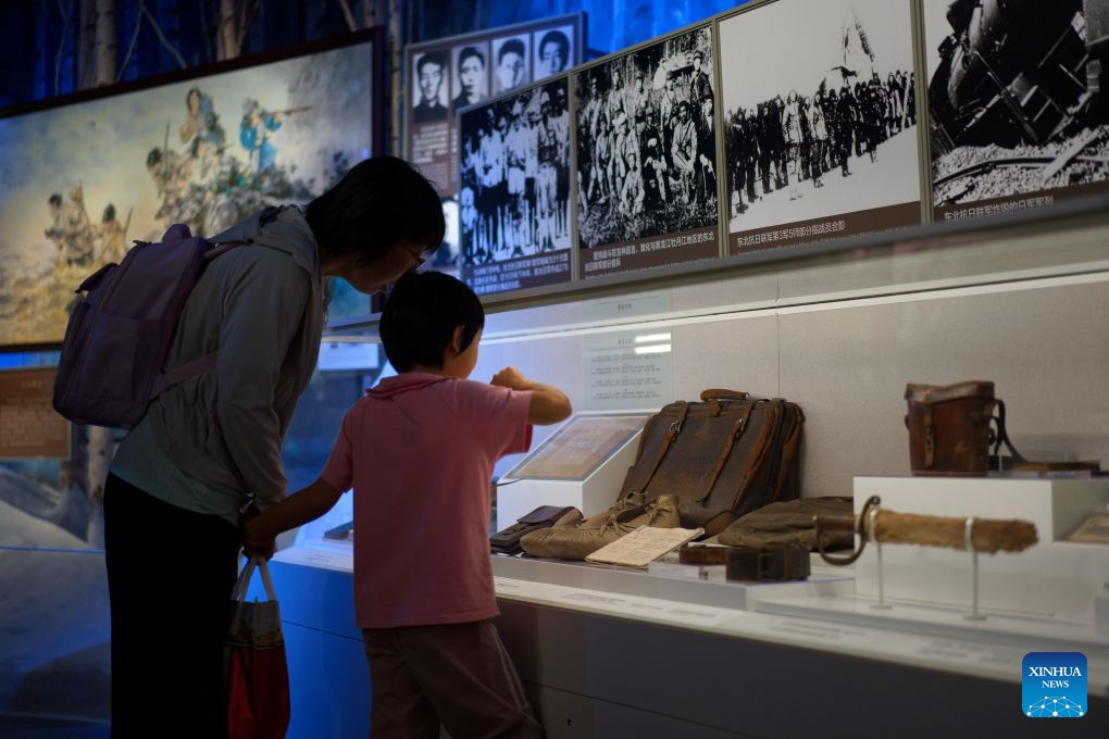 People visit the Museum of the War of the Chinese People's Resistance Against Japanese Aggression in Beijing, capital of China, Aug. 15, 2026. People came to the Lugou Bridge cultural tourism area on Saturday on the occasion of the 81st anniversary of Japan's announcement of its unconditional surrender in World War II to commemorate the history. (Photo: Xinhua)
