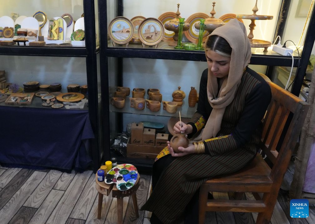 A woman works at a ceramic workshop in Herat, Afghanistan, Aug. 9, 2026. (Photo: Xinhua)
