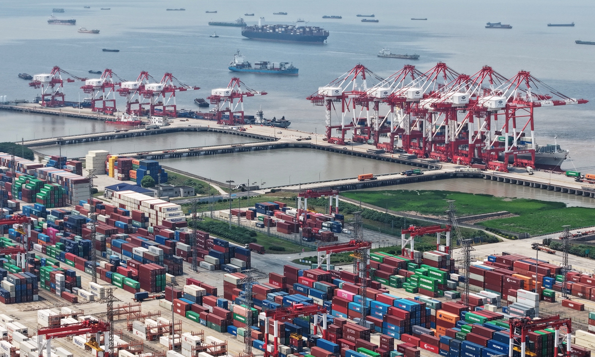 A busy scene at the Port of Shanghai on July 24, 2026 Photo: VCG