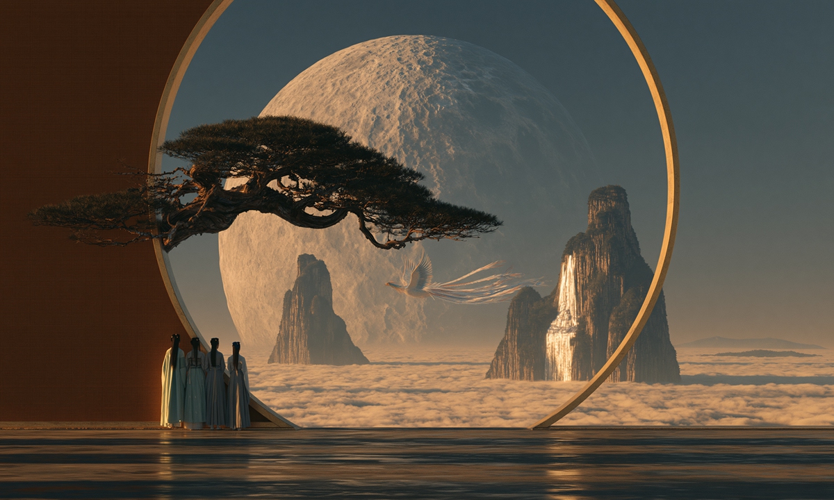 Still frame from an AI-generated short video depicting the Chinese-style 