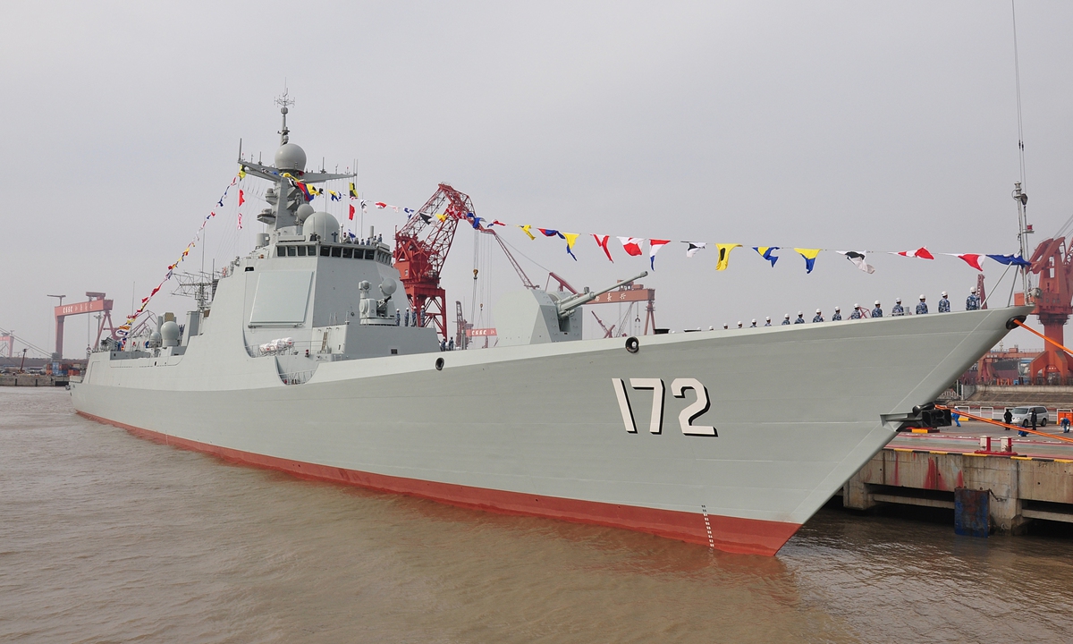 The People's Liberation Army Navy's guided-missile destroyer Kunming Photo: VCG