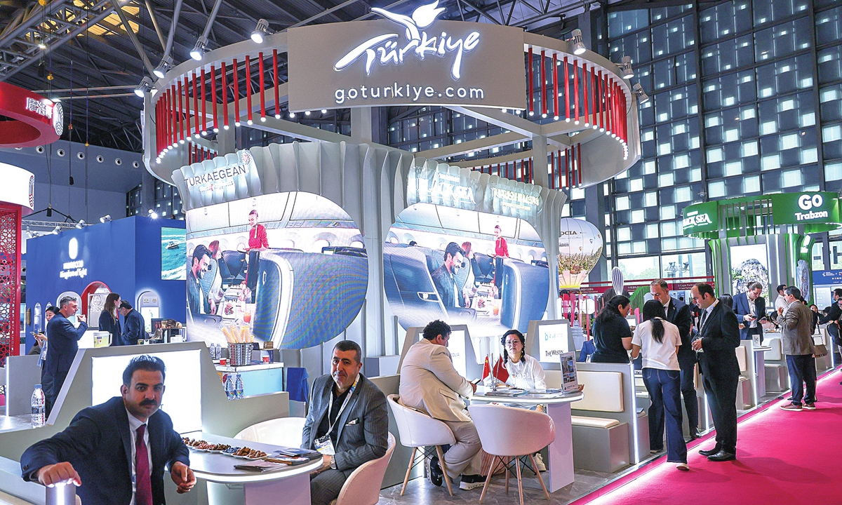 A Türkiye Tourism booth at the ITB China 2026, one of the most influential tourism trade platforms in the Asia-Pacific region, in Shanghai on May 26, 2026 Photo: VCG