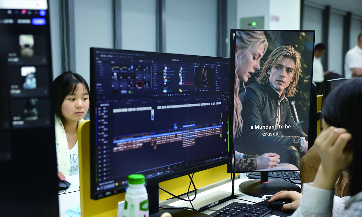 Staff members work on a short-form drama in Jiaxing, East China's Zhejiang Province, on July 21, 2026. Photo: VCG